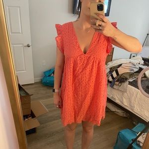 Pink Lily Eyelet Romper